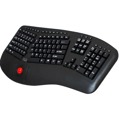 Ergonomic Keyboard In Split Keyboard And Trackball Mouse Combo Design