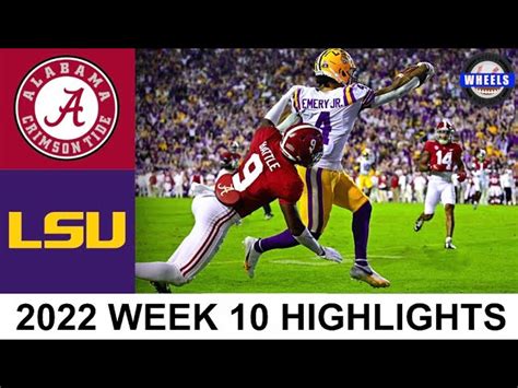 10 Lsu Vs 6 Alabama Highlights Amazing Game College Football