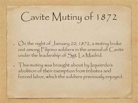 What Is The Importance Of Cavite Mutiny In Philippines History The