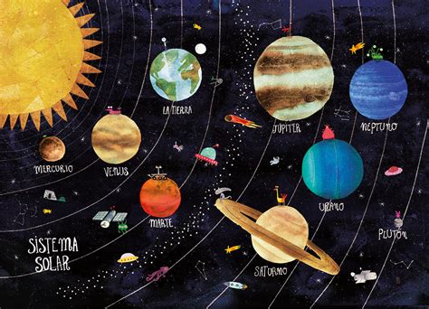 Solar System Poster 50 X 70 Poster For Kids Space Art Etsy Uk