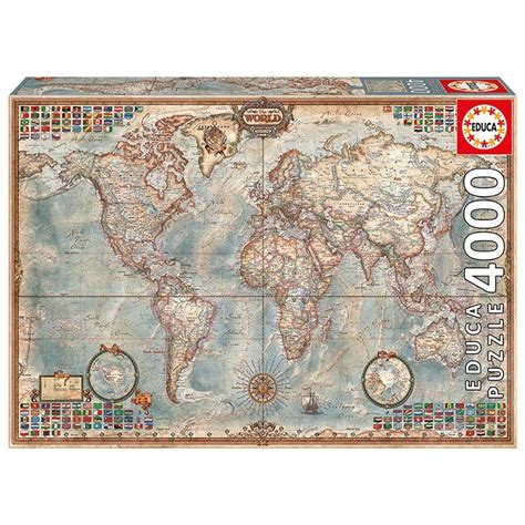 Puzzle El Mundo Mapa Político de 4000 piezas Educa kubekings com