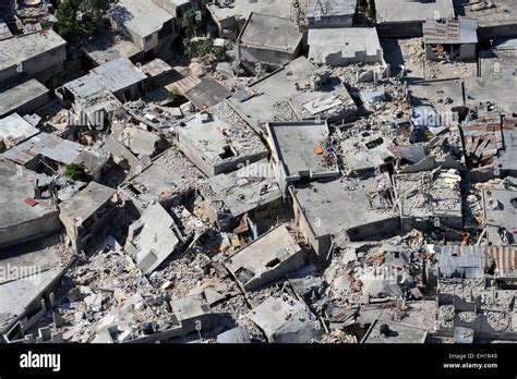 Aerial Views Of The Damage The Earthquake Caused To Downtown Port Au