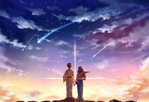 Only show results for animated gif files. HD wallpaper: shooting stars, Anime, Your Name., Kimi No ...