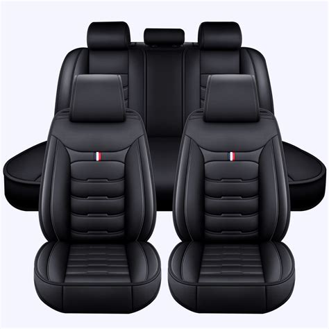 Universal Car Seat Covers Full Set Car Cushions Pu Leather Breathable