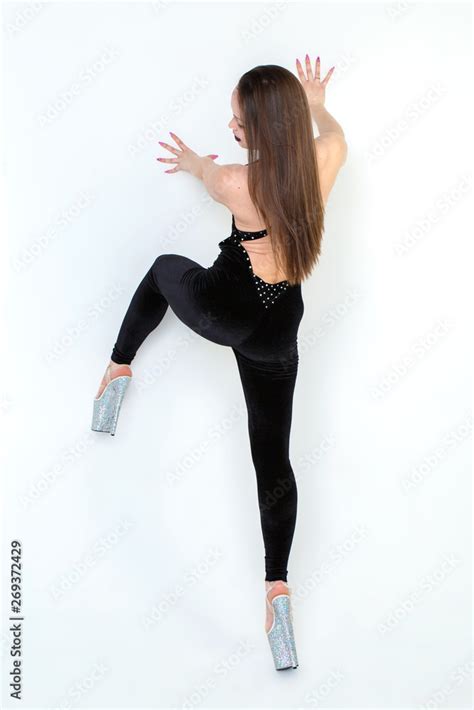 Sexy Girl Dancing Strip On A Light Background Sexy Dance Photos