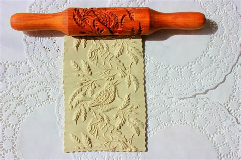 Rolling Pin Cookie Cutter Rolling Pin Patterned Rolling Pin Etsy