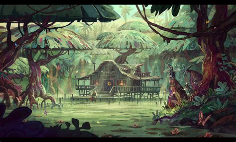 Artstation Mangrove Swamp Arthus Pilorget Fantasy Art Landscapes