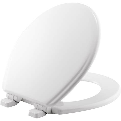 Bemis Jamestown Slow Close Round Closed Front Toilet Seat In White