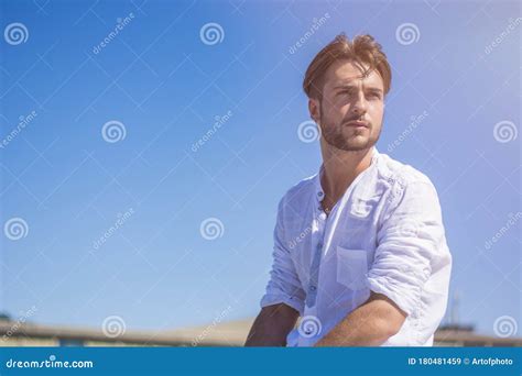 One Handsome Young Man In City Setting Stock Image Image Of Style