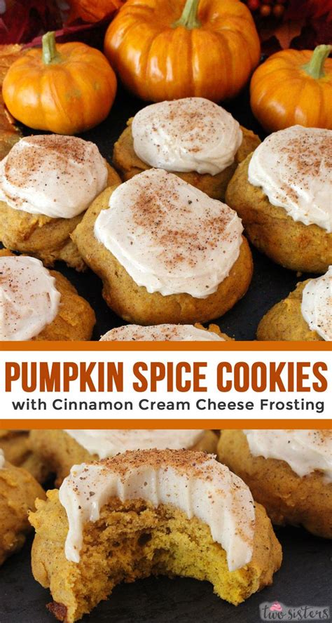 Pumpkin Spice Cookies With Cinnamon Cream Cheese Frosting Are On A