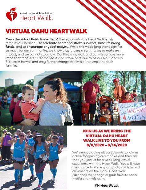 American Heart Association Virtual Oahu Heart Walk Honolulu