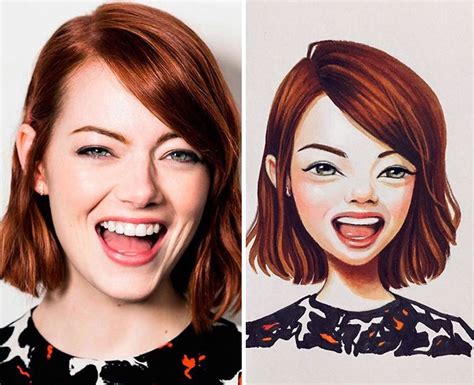 Russian Illustrator Creates Hand Drawn Cartoons Of Celebrities