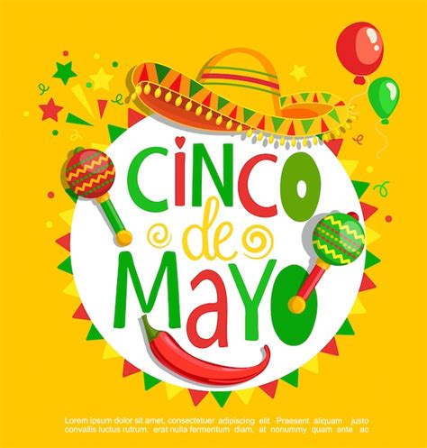 Premium Vector Cinco De Mayo Lettering On Holiday Background
