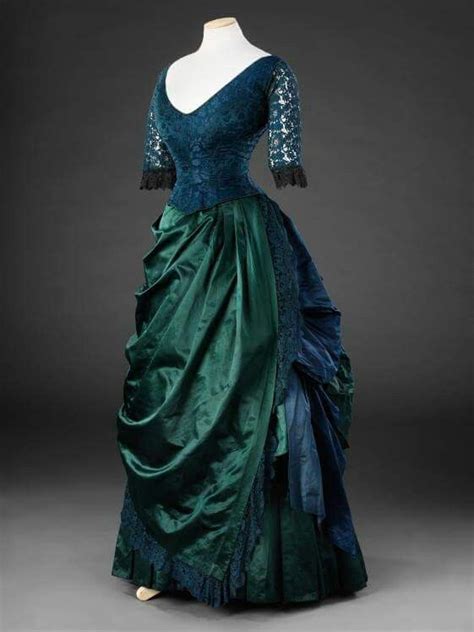 Mid 1880s Unknown Country Silk Evening Dress John Bright Collection