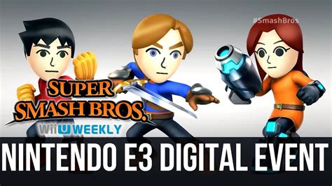 Super Smash Bros Wii U Weekly New Charactersmii Characters Youtube