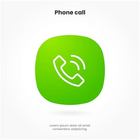 Premium Vector 3d Phone Button Icon Incoming Call Calling Mobile