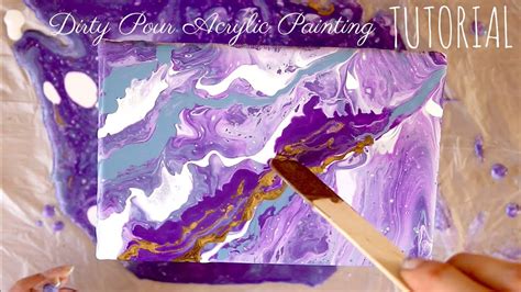 Easy Tutorial Dirty Pour Acrylic Fluid Painting Youtube