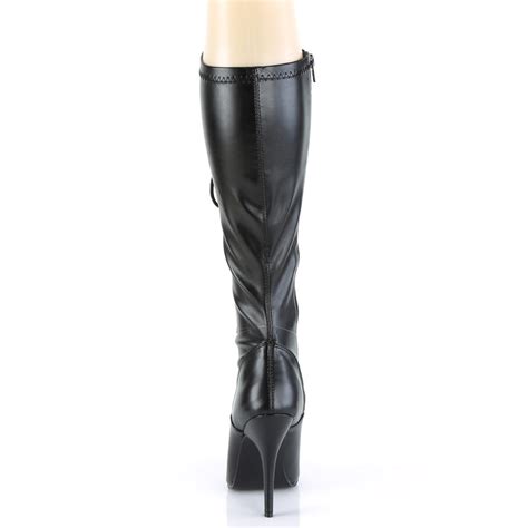 D Ring Lace Up Knee Boot 5 Inch Heel Seduce 2024 Fantasiawear