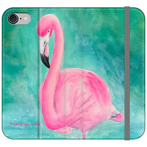 Morning Glory Flamingo Folio Wallet Phone Cases Flamingo Life Iphone