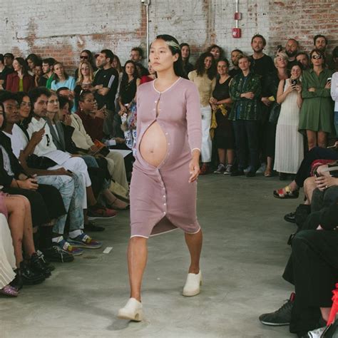 Pregnant Model Hits Runway Belly Out