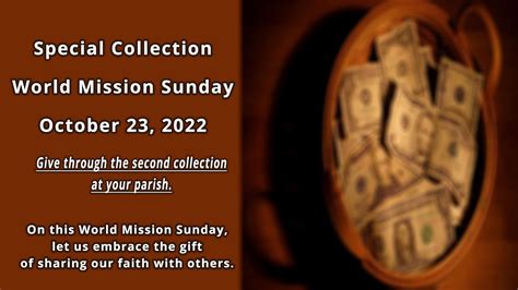 Mission Sunday October 23 2022 Youtube