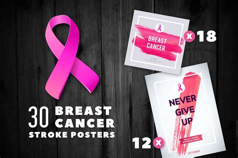 Breast Cancer Awareness Posters Bundle Graphic By Lara Cold Creative