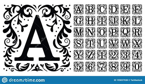 Papercraft Materials Waterloo Relief Serif Alphabet Numbers Letters