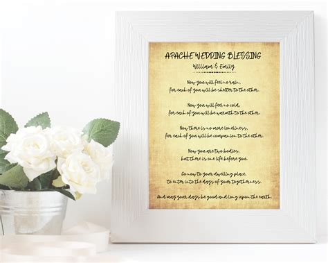 Apache Wedding Blessing Written In Indian Handwriting Style Etsy