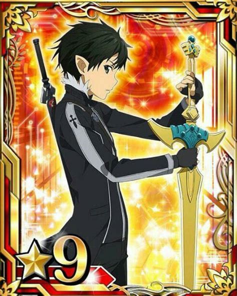 Kirito Gree Cards Sword Art Online Kirito Sword Art Anime Art