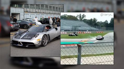 Watch A Porsche 911 Gt2 Rs Crash Into A 35m Pagani Huayra Bc At Monza