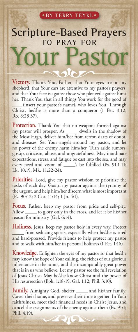 Navpress Scripture Based Prayers To Pray For Your Pastor 50 Pack
