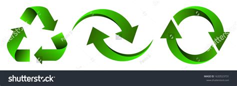 Set Arrow Recycle Means Using Recycled Stock Vector Royalty Free