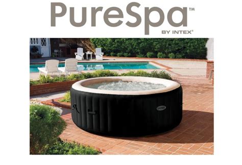Intex Purespa Jet And Bubble Deluxe 4 Person Round Inflatable Portable