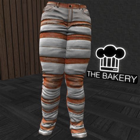 Second Life Marketplace Bakery Well Stacked Jeans Orange