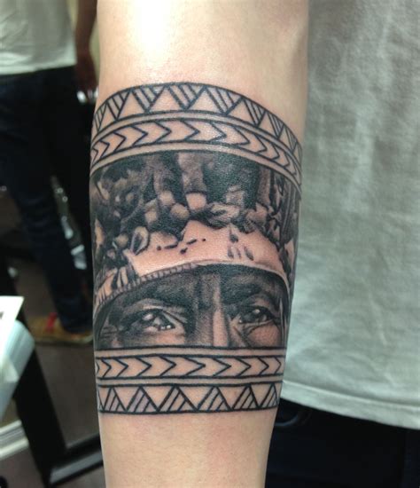 Recently Got My First Arm Piece Done Native American Face With