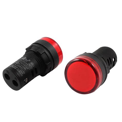 Uxcell Dc 24v Panel Mounted Red Led Power Pilot Signal Indicator Light