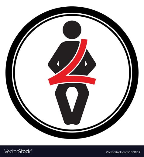 Seat Belt Sign Royalty Free Vector Image Vectorstock