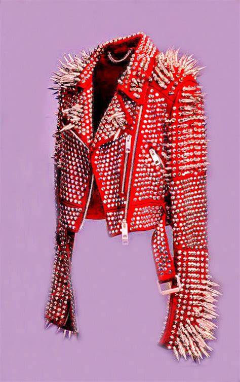 Women Red Spiked Jacket Red Studded Leather Jacket Women Etsy