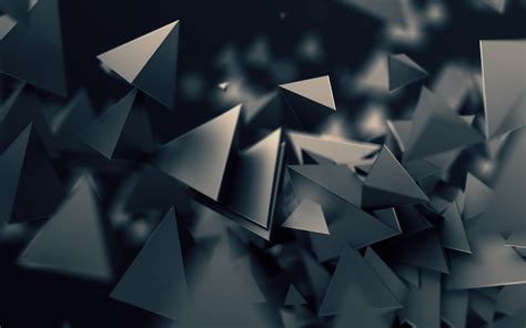 3d Triangles Dark Wallpapers Hd Wallpapers Id 22214