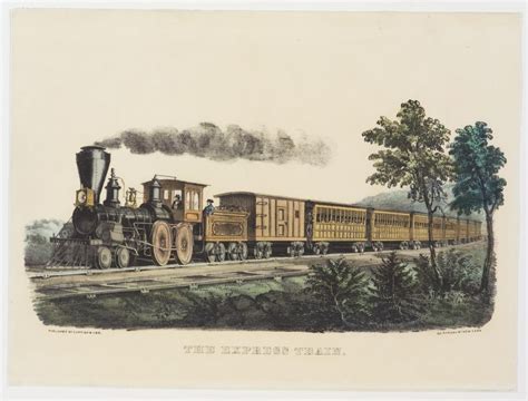 The Express Train Currier And Ives Springfield Museums
