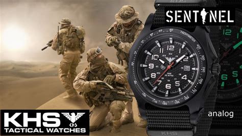 khs military watch sentinel analog black nato black armywatch eu