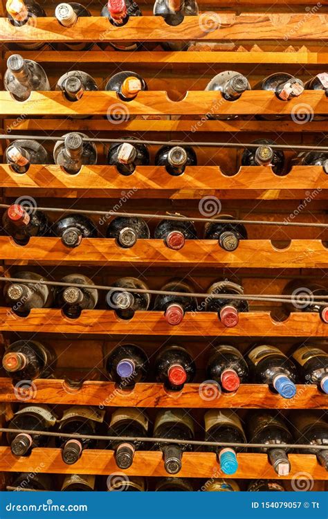 Stored Wine Bottles In Shelves Editorial Photography Image Of