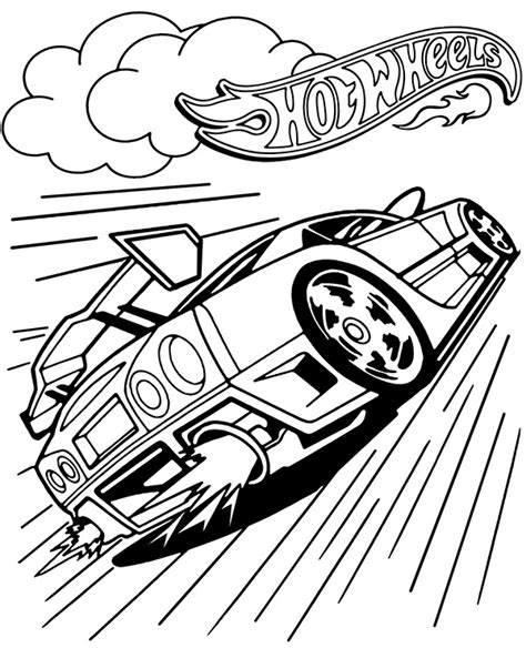 Hot Wheels Car Back Coloring Page Topcoloringpages Net