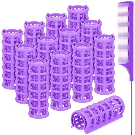 Bomutovy 12 Pieces Hair Roller Small Size Plastic Hair Rollers Hair