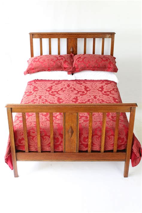 I bought a single and a double after seeing my son's beds. Antique Edwardian Oak Double Bed