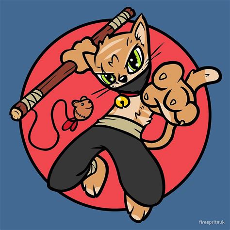 Ninja Kitty By Firespriteuk Redbubble