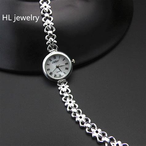 25g Real Pure Sterling Silver Watch Bracelets For Women Fine Jewelry