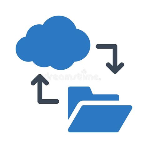 File Sharing Vector Glyph Color Icon Stock Vector Illustration Of