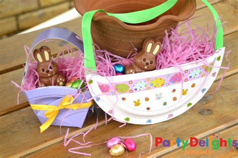 Easter Baskets Paper Plates - Fun Crafts Kids