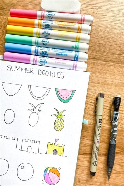 Step By Step Summer Doodles For Your Bullet Journal ⋆ The Petite Planner